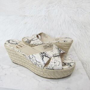 Kelsi Dagger BIANCA Size US 6 M Women's Snake Print Espadrille Platform Sandals